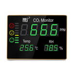 CO2 detektor s alarmem, měření teploty a vlhkosti